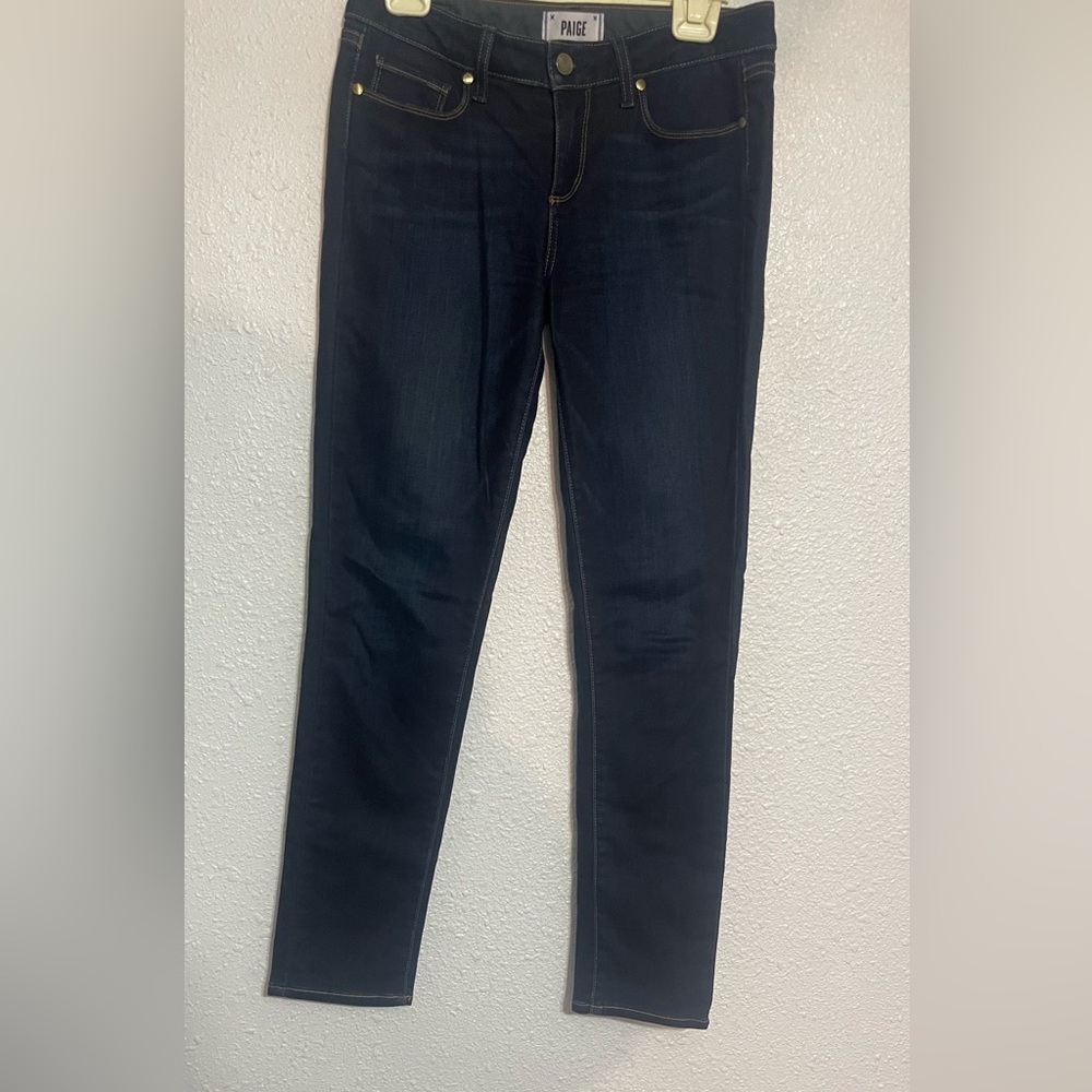 Paige skyline skinny women’s dark blue jeans size 29